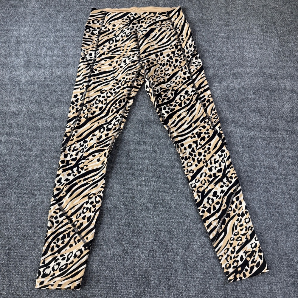 NWT PINK Sport Leggings Mixed Animal Print Side Pockets Size S Y2K